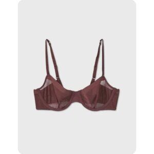 ! Auden Unlined Demi Coverage Underwire Bra sz 32B